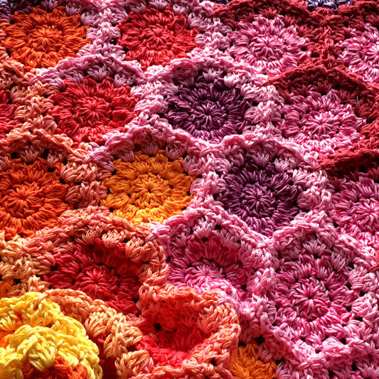 Gezellige deken met bloemen