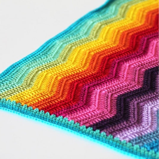 Rainbow Ripple Baby Blanket