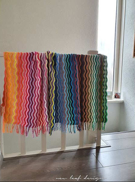 Rainbow Sea Waves Blanket