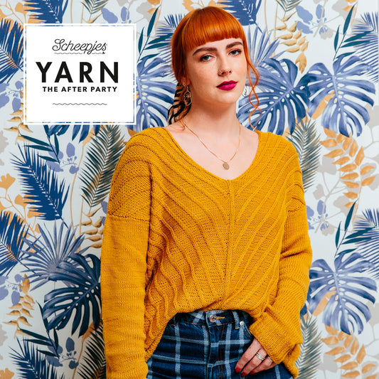 YARN - De After Party 98 V-trui met visgraatmotief