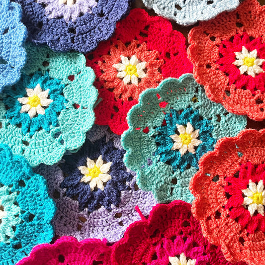 Deken met hartjes in bloei