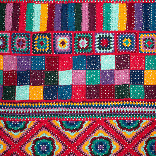 Garen 6 - Happy Folk deken