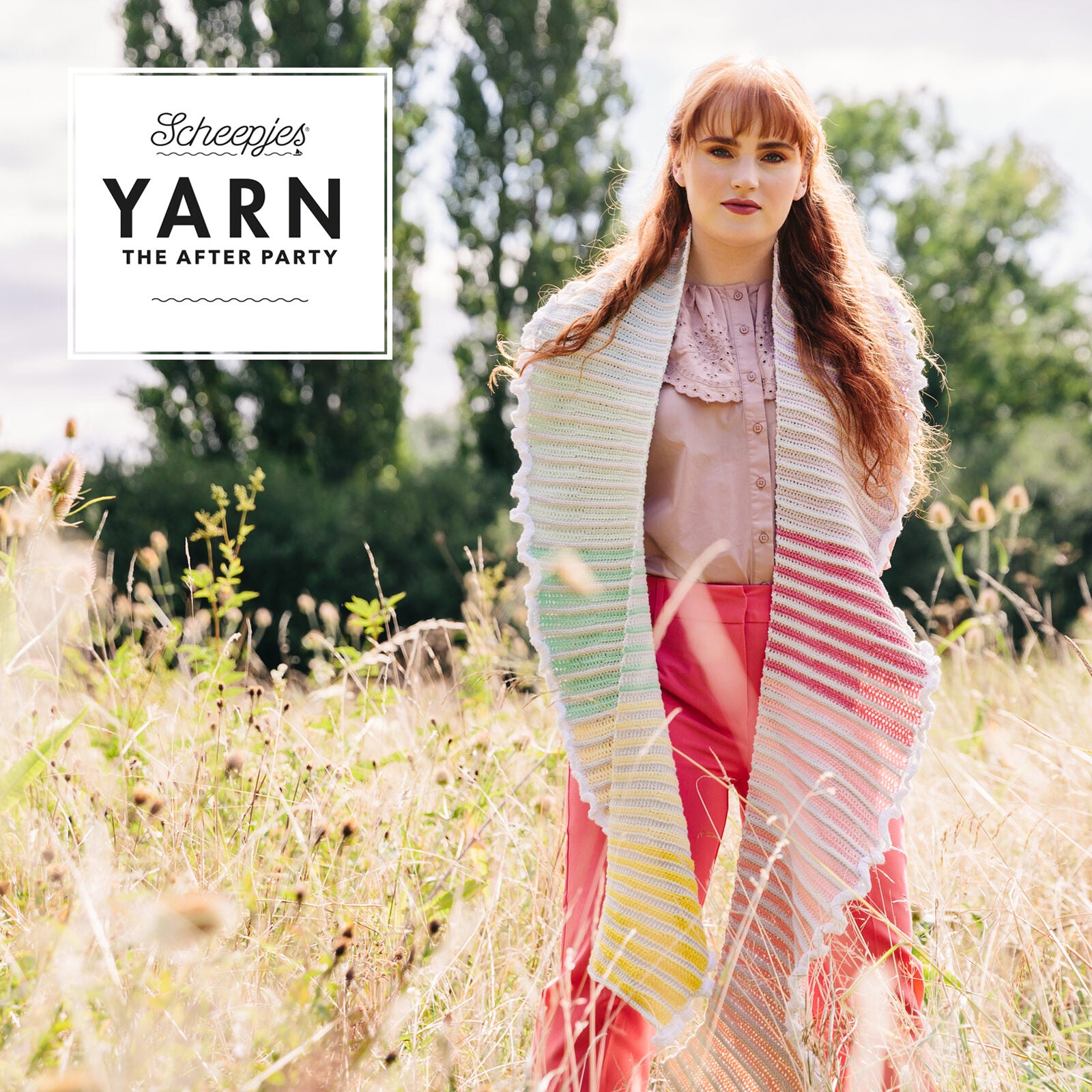 YARN - The After Party 157 Rainbow Crescent Scarf