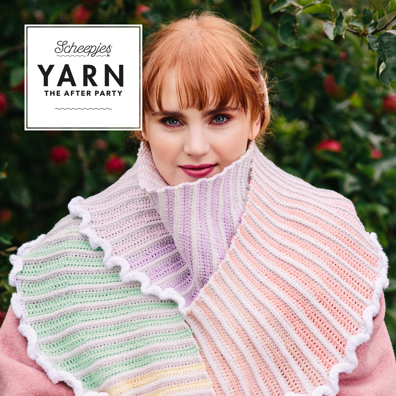 YARN - The After Party 157 Rainbow Crescent Scarf