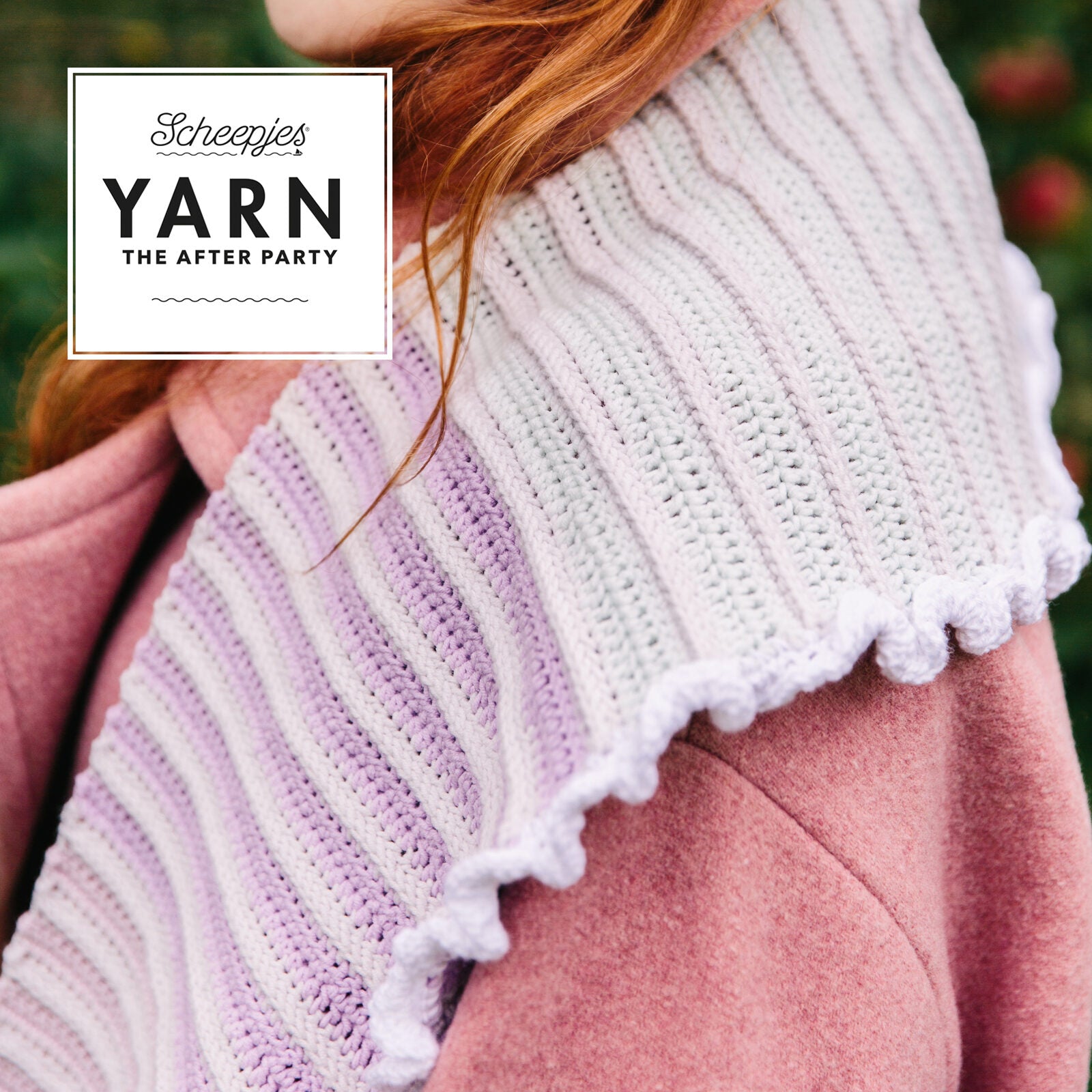 YARN - The After Party 157 Rainbow Crescent Scarf