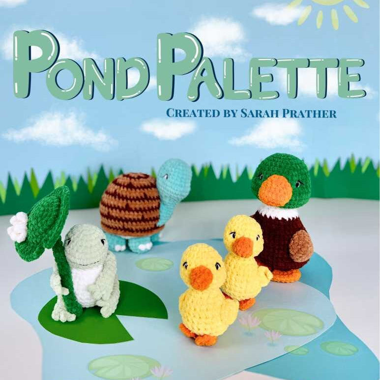 Set met vijverpaletpatronen
