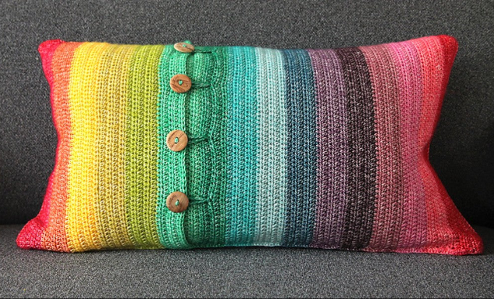 Rainbow Wave Pillow and Blanket Set