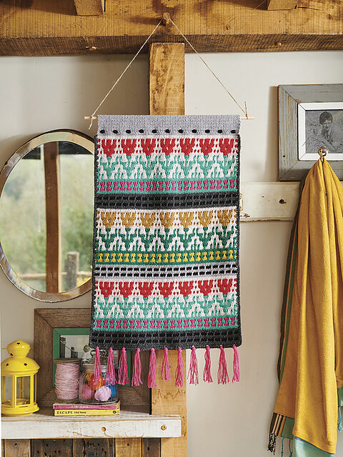 Mozaïek haakcollectie: wandkleed
