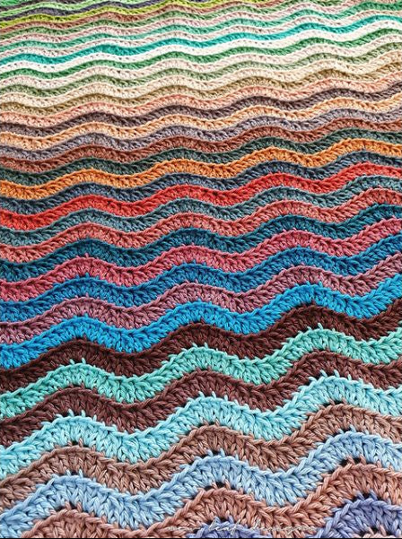 Rainbow Sea Waves Blanket