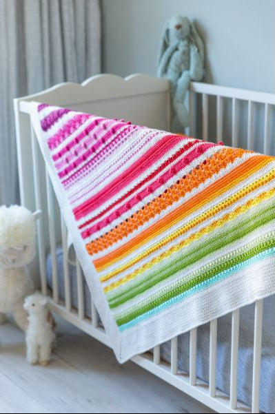 Baby regenboog sampler deken