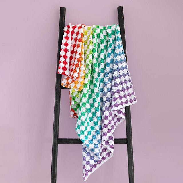 Regenboog Catherine Wheel-deken