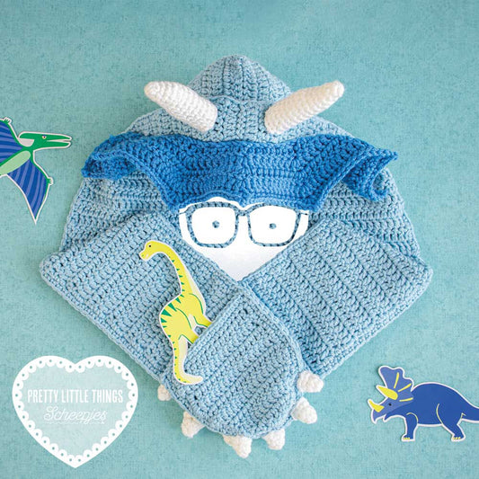 Pretty Little Things 28 - Triceratops Hooded Shawl