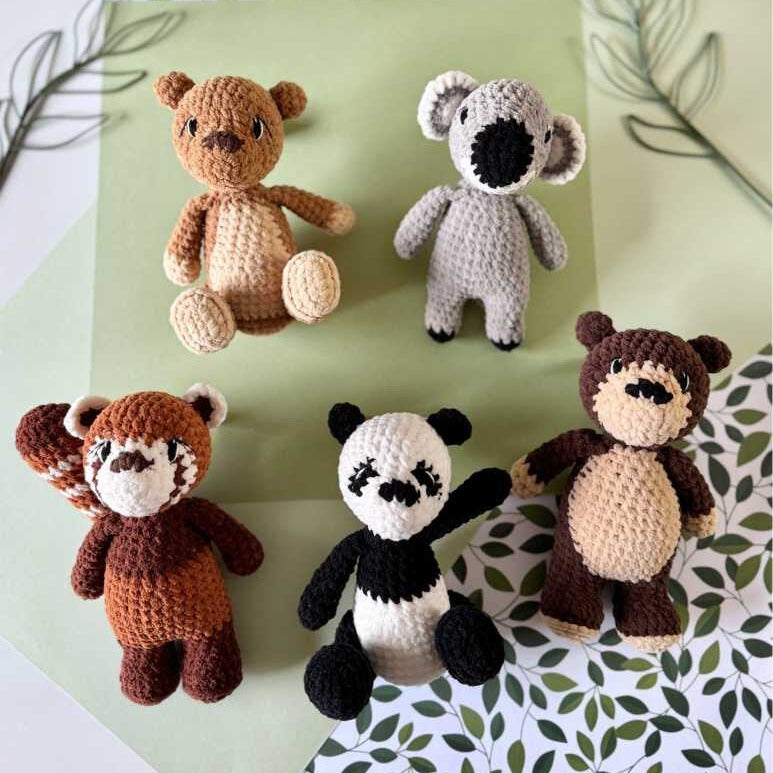 Schattig patroonpakket met berenmotief