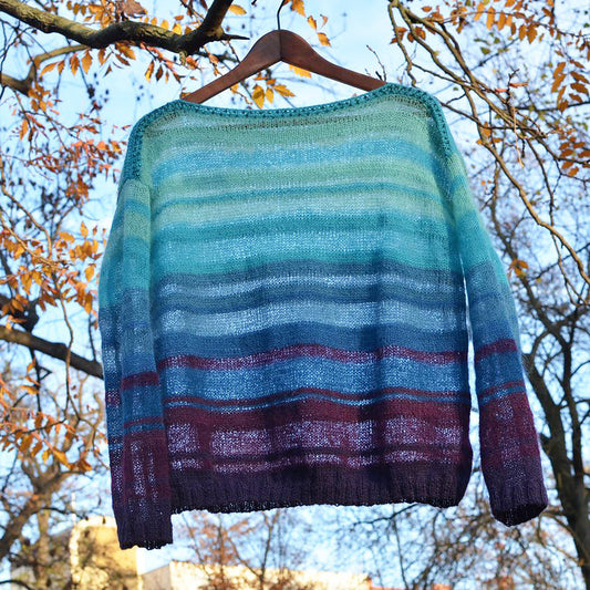 Blue Feather Sweater