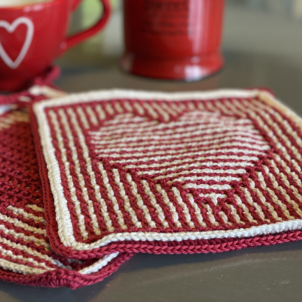 Astrid's Heart Potholders