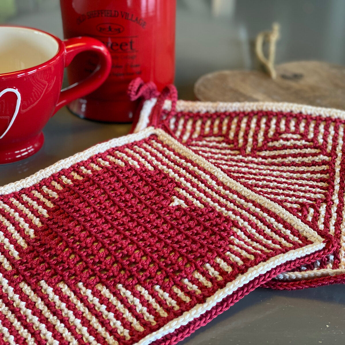 Astrid's Heart Potholders