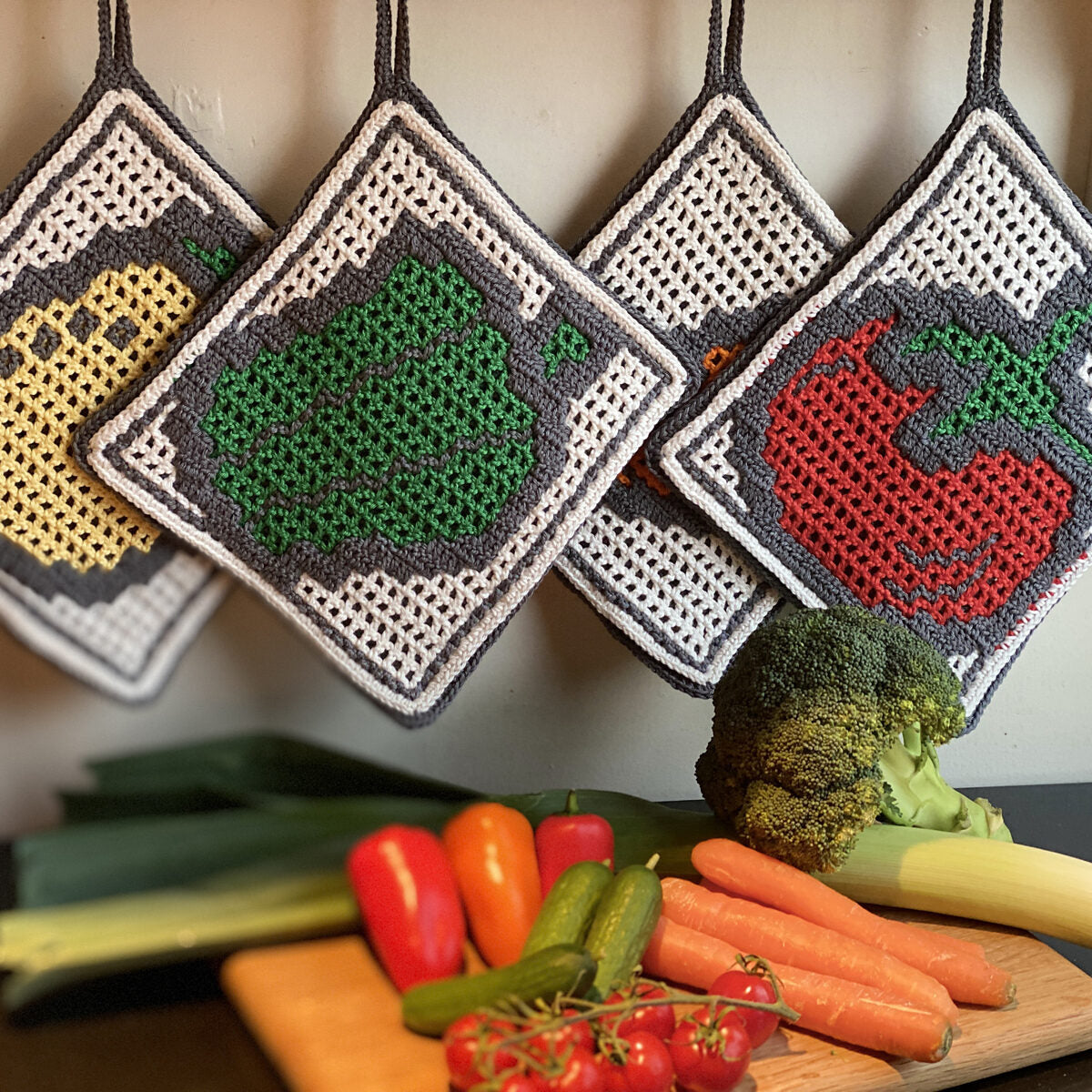Astrid's 4 Veggie Potholders