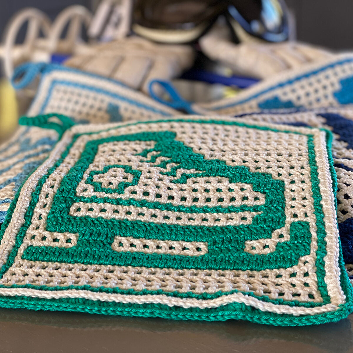 Astrid's 4 Winter Sports Potholders