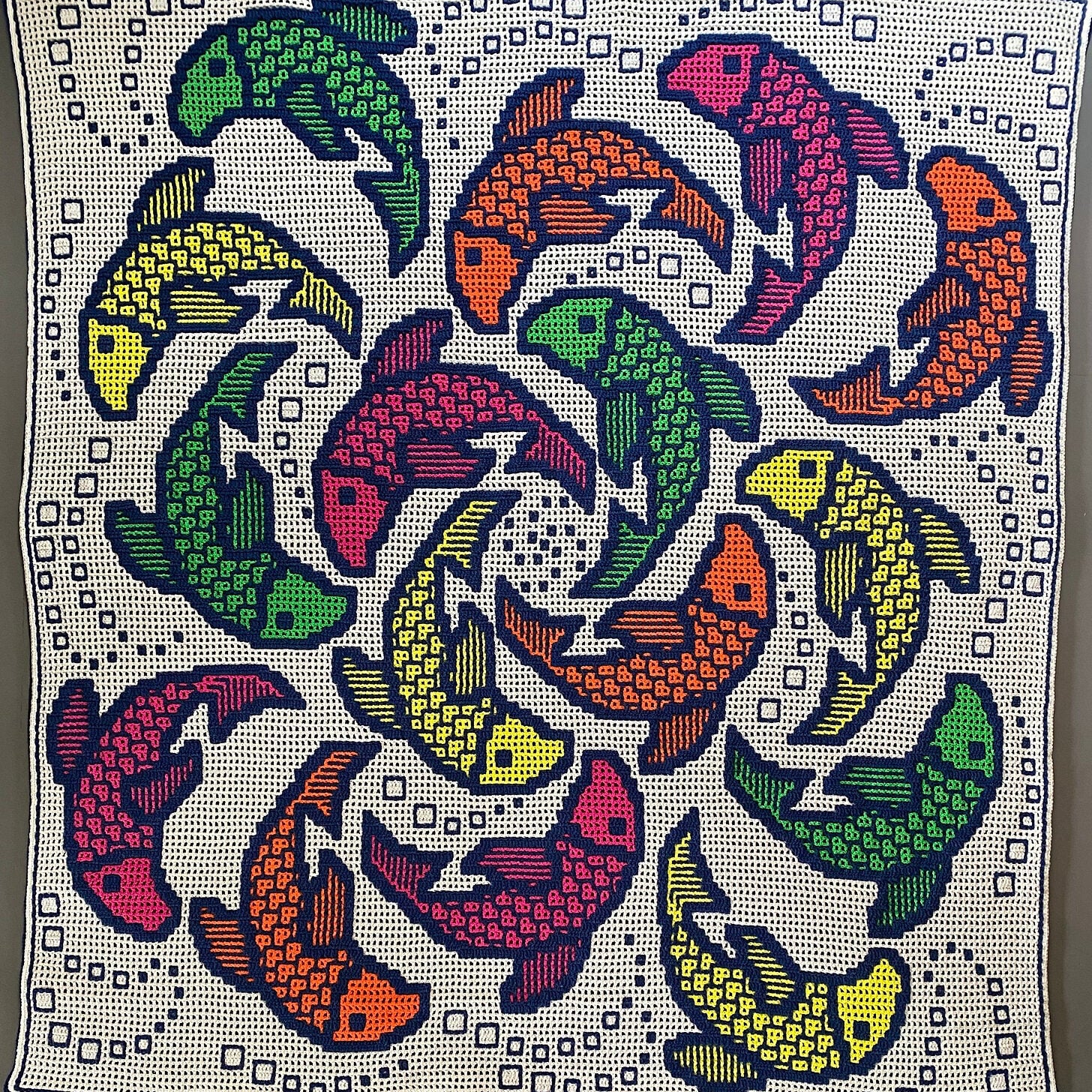 Astrid's Fish Swirl Blanket