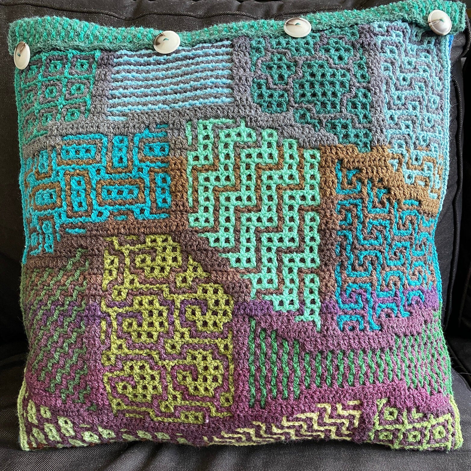 Astrid's Colour Wave Kussen