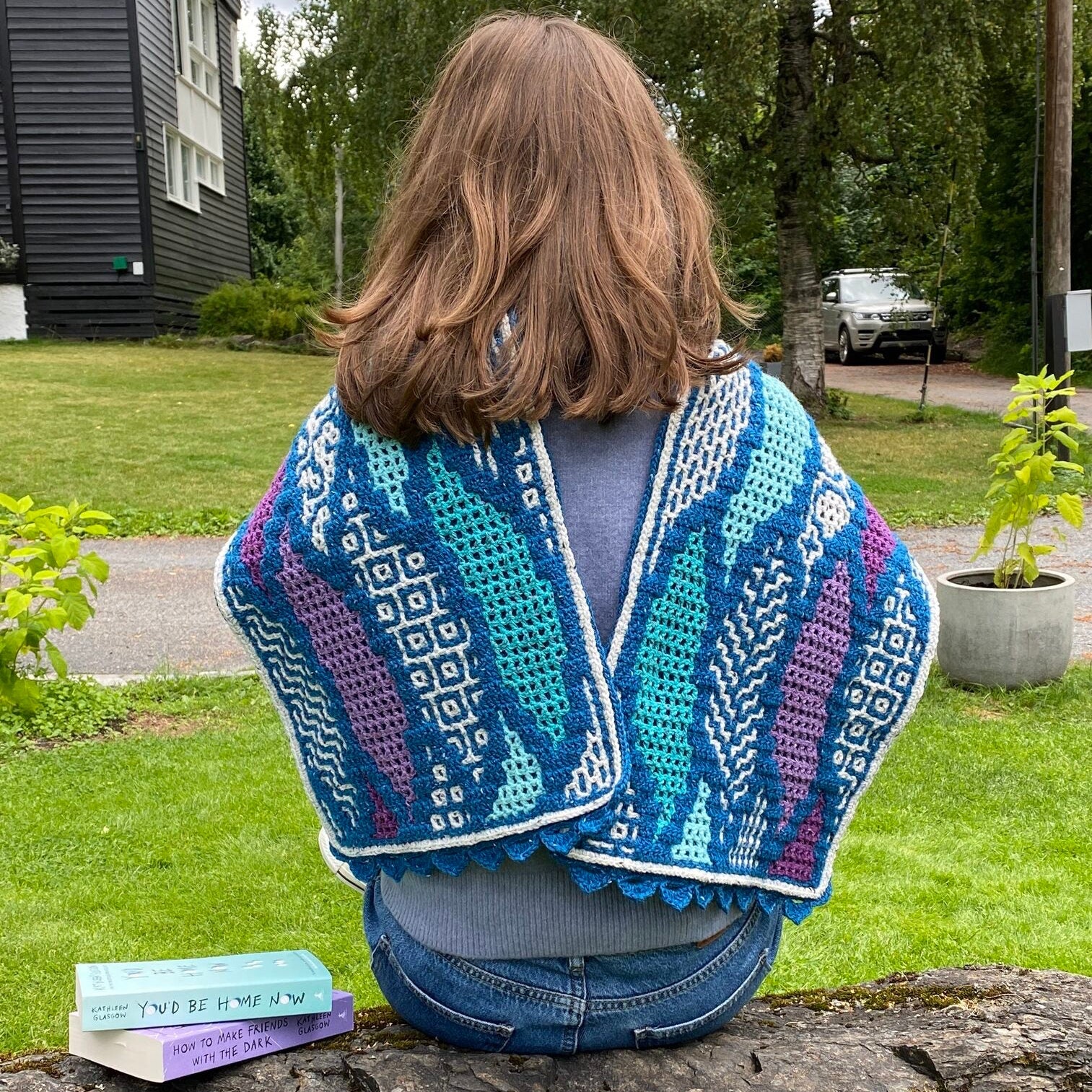 Astrids lavendelvelden sjaal