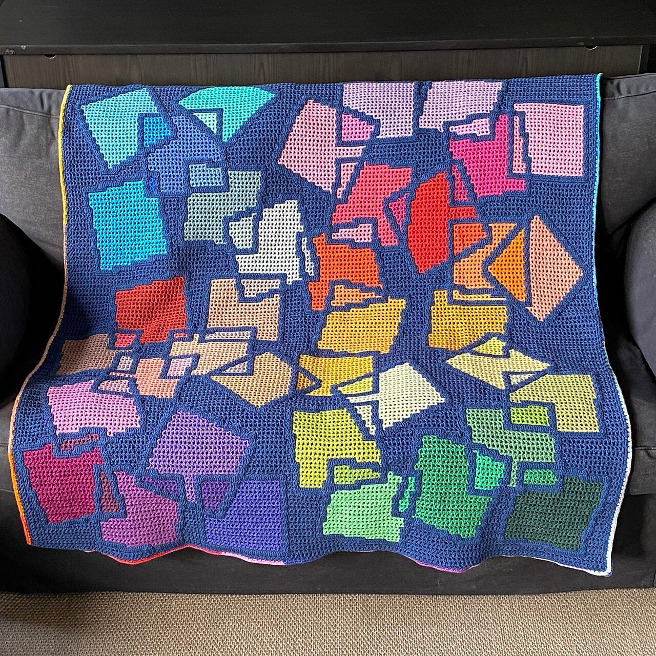 Astrid's Squares of Colour Blanket