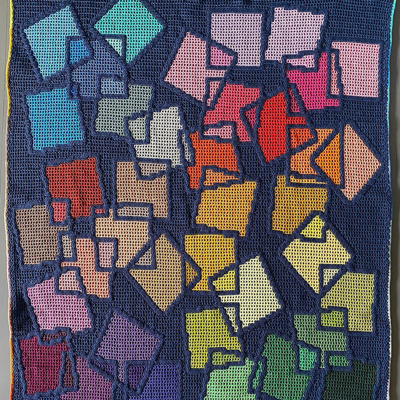 Astrid's Squares of Colour Blanket