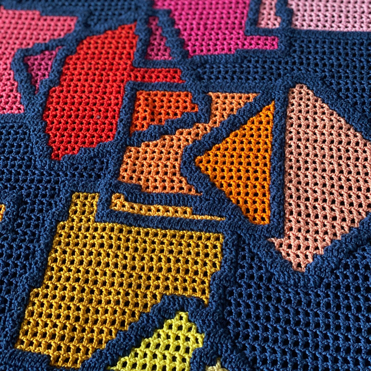 Astrid's Squares of Colour Blanket