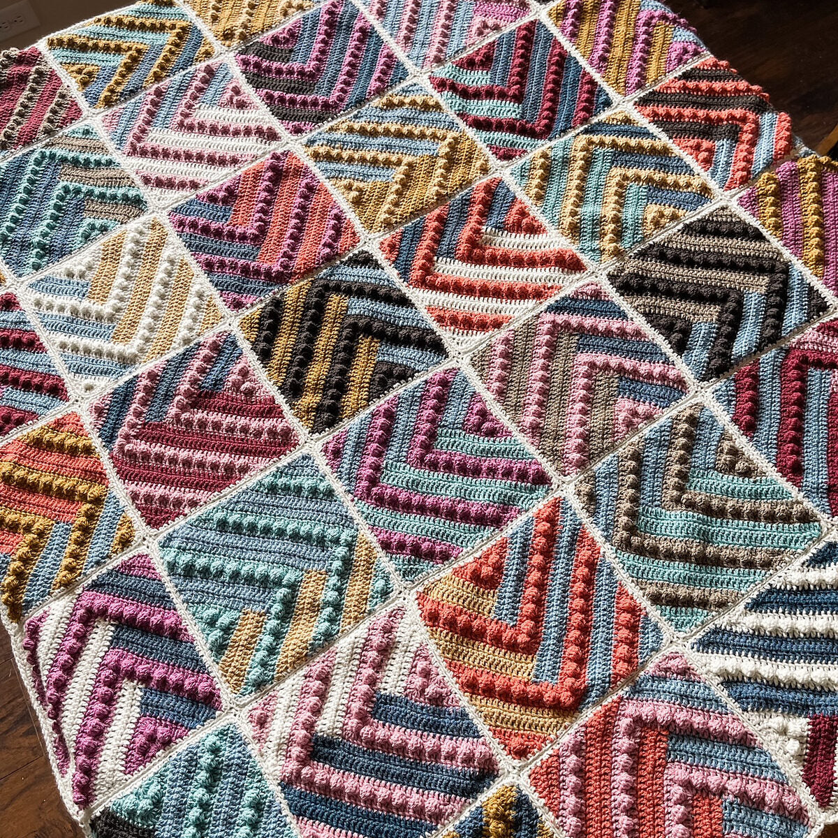 Bobble Chevron Blanket