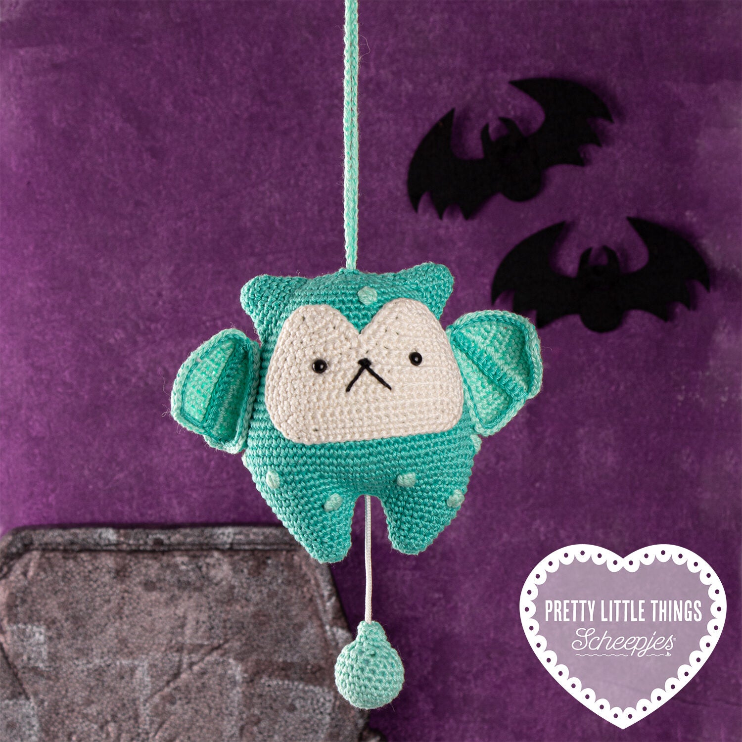 Muziekdoosje met kleine vleermuizen