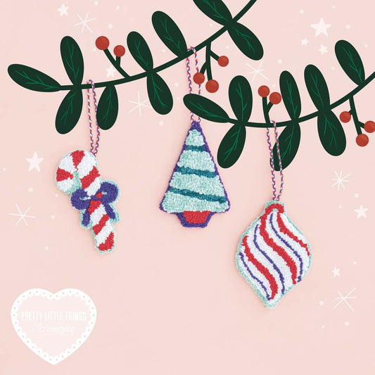 Pretty Little Things 33 - Punch Needle Tree Decorations