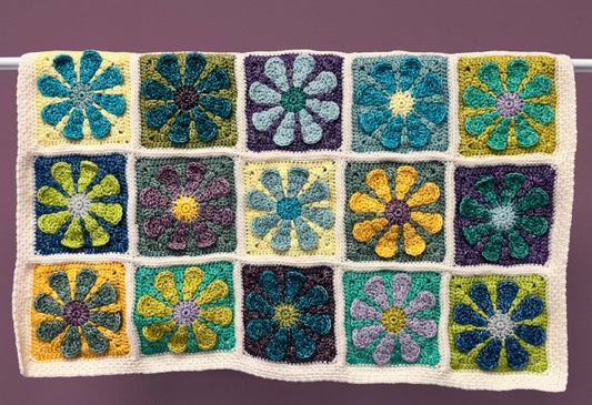 Retro Daisy babydeken