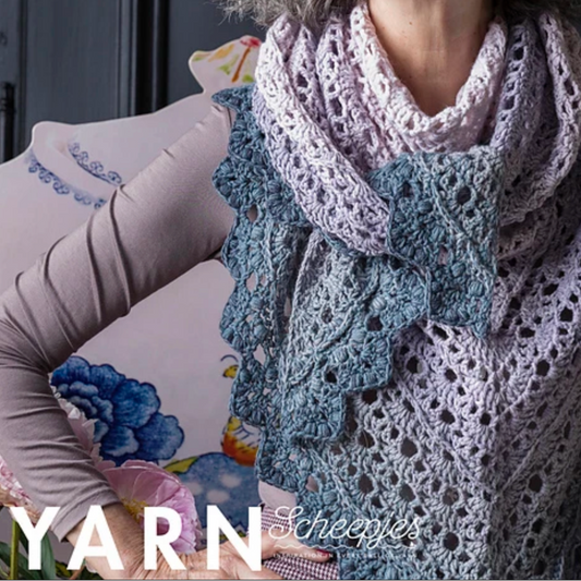 Garen 8 - Sjaal met bloemblaadjes en bladeren