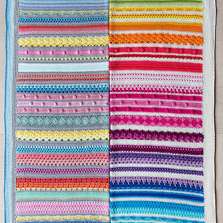 Baby regenboog sampler deken