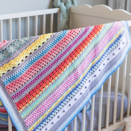 Baby regenboog sampler deken