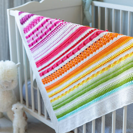 Baby regenboog sampler deken