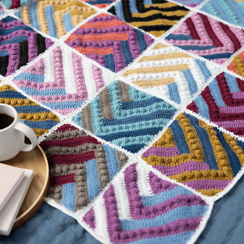 Bobble Chevron Blanket