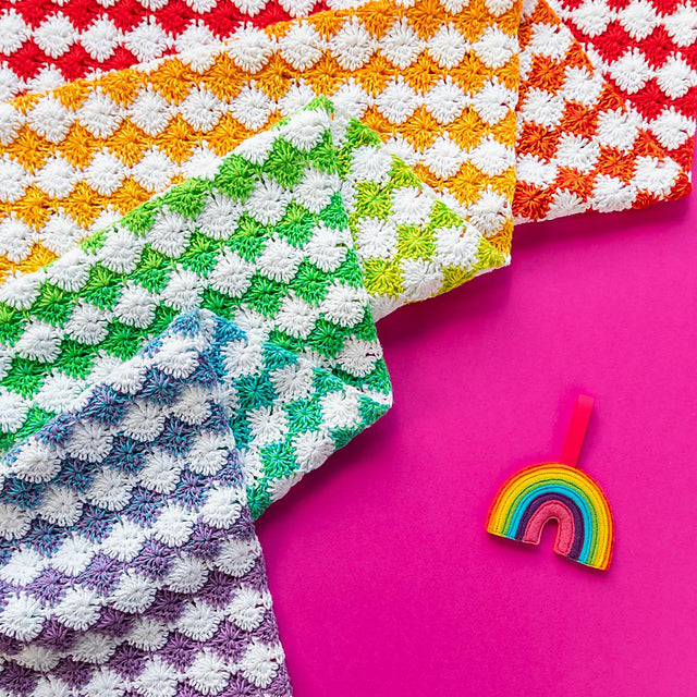Regenboog Catherine Wheel-deken