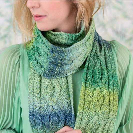 YARN - The After Party 12 Mossy Cabled Scarf