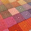 Colorful Coral Mosaic Blanket